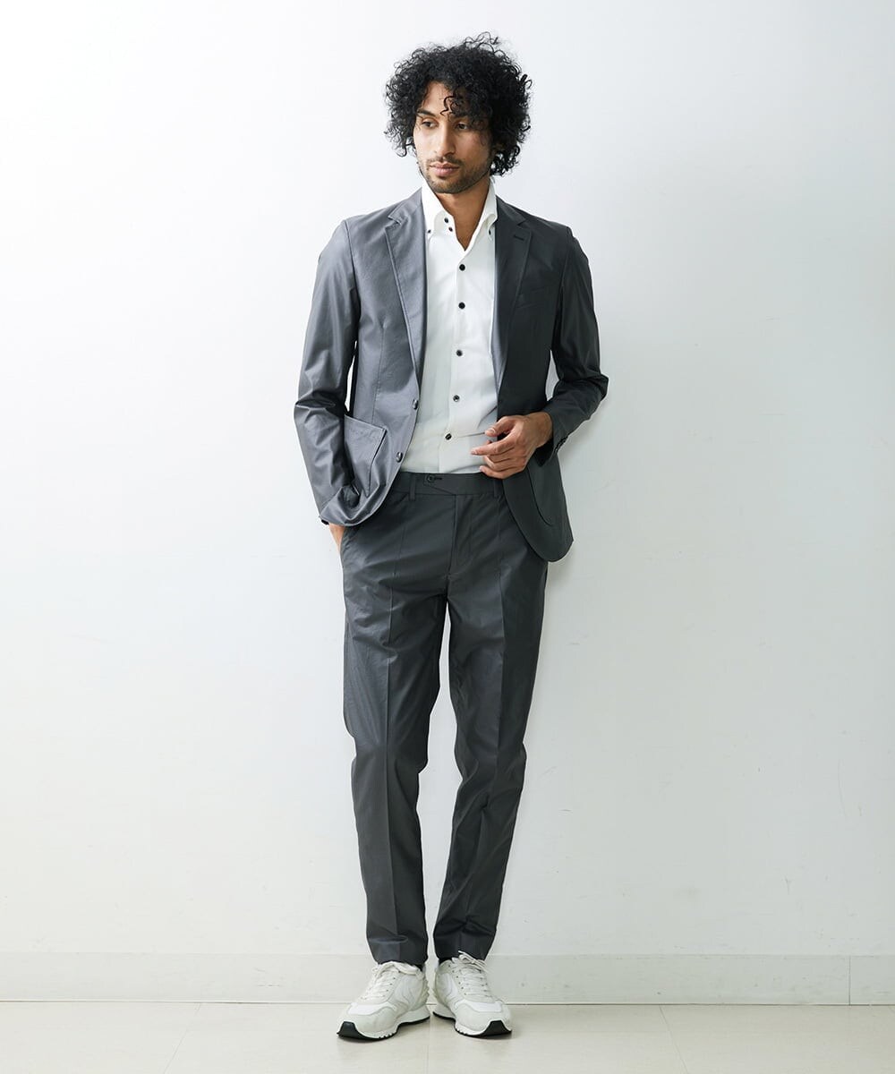 MNLHS06210 MICHEL KLEIN HOMME(ミッシェルクラン オム) メッシュストレッチドレスパンツ グレー(92)