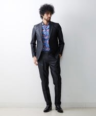 MNLHS06210 MICHEL KLEIN HOMME(ミッシェルクラン オム) メッシュストレッチドレスパンツ ブラック(94)