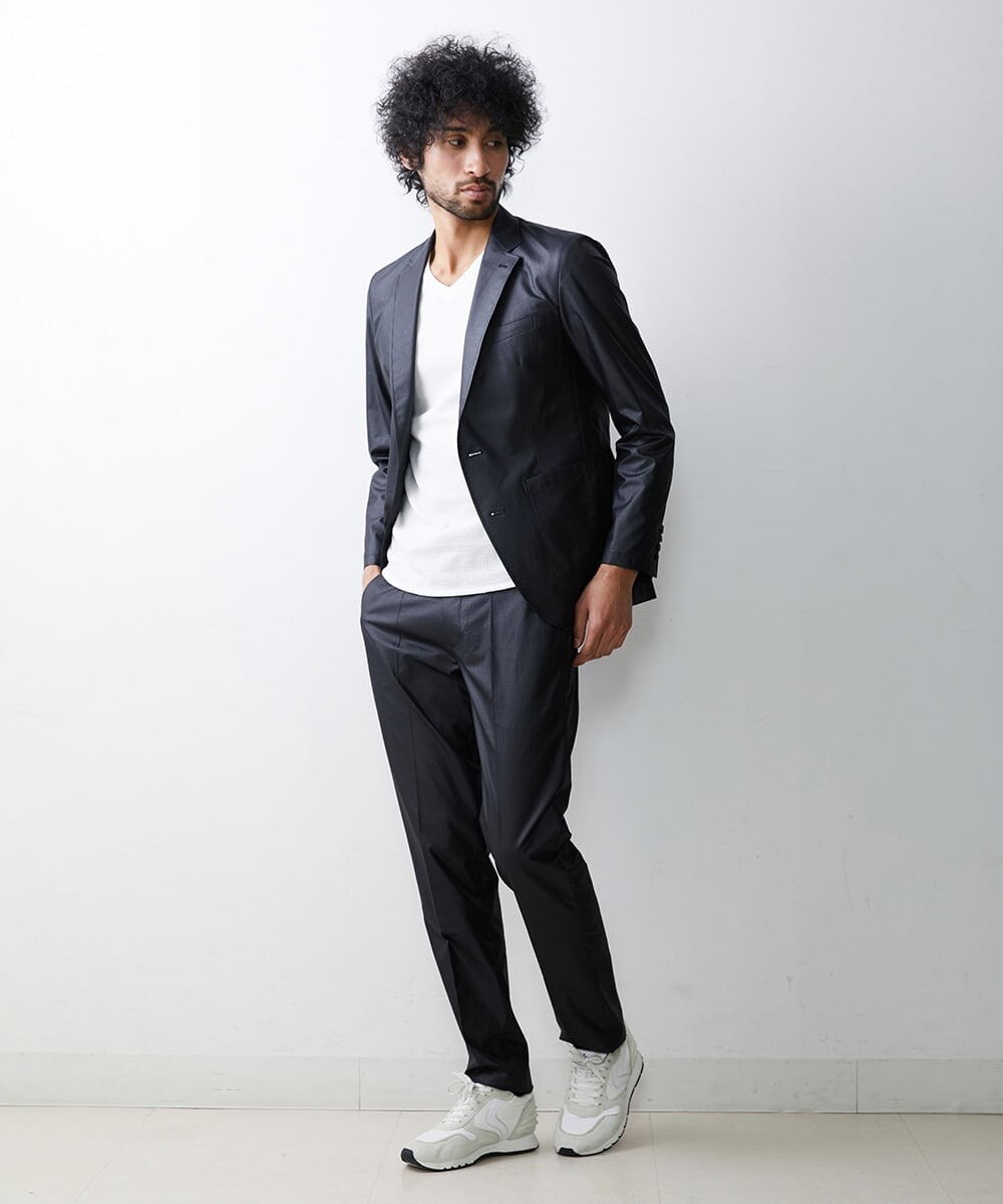 MNLHS06210 MICHEL KLEIN HOMME(ミッシェルクラン オム) メッシュストレッチドレスパンツ ブラック(94)