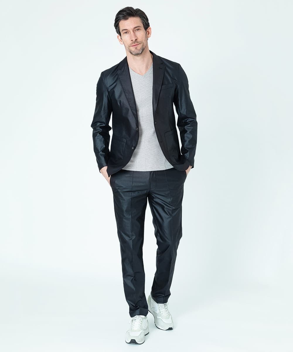 MNLHS06210 MICHEL KLEIN HOMME(ミッシェルクラン オム) メッシュストレッチドレスパンツ ブラック(94)