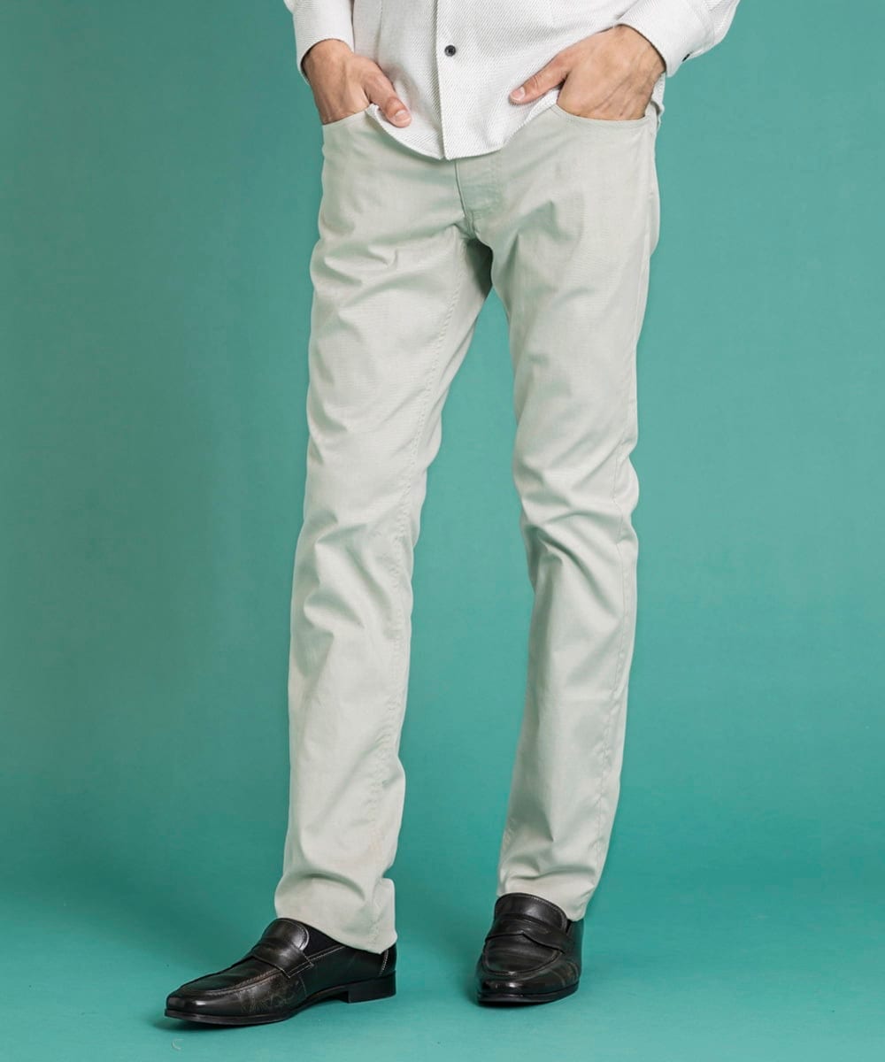 MNLHS35170 MICHEL KLEIN HOMME(ミッシェルクラン オム) クールツイルストレッチパンツ アイボリー(80)