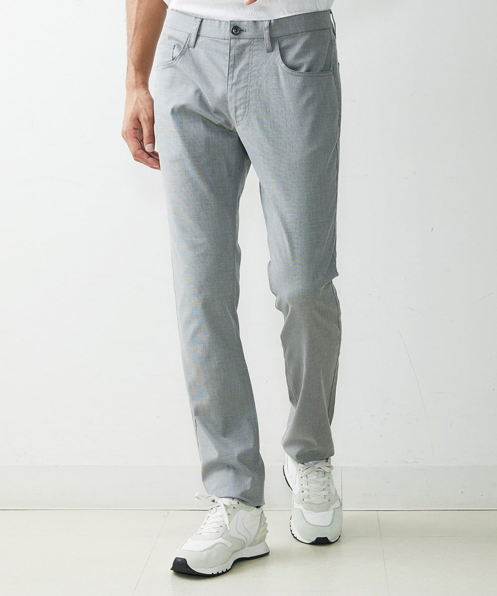 MNLHS35170 MICHEL KLEIN HOMME(ミッシェルクラン オム) クールツイルストレッチパンツ ライトグレー(91)