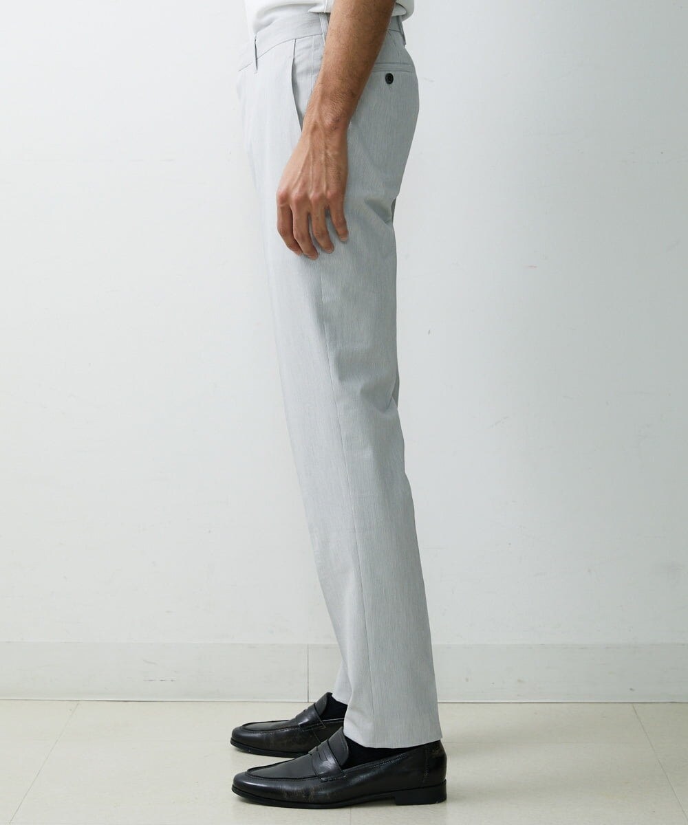 MNLHS39190 MICHEL KLEIN HOMME(ミッシェルクラン オム) ストライプストレッチパンツ ライトグレー(91)