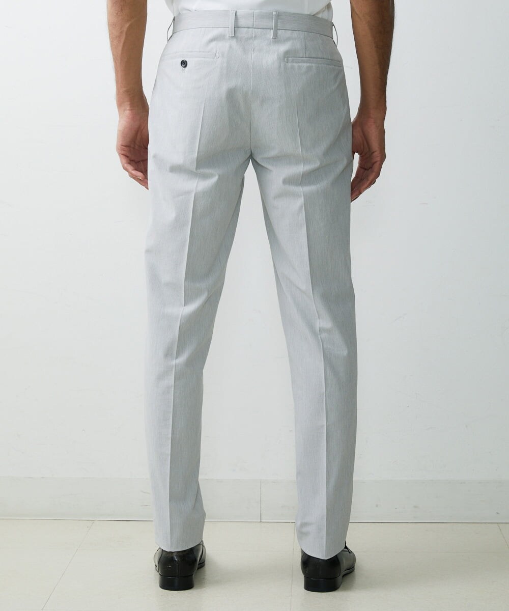 MNLHS39190 MICHEL KLEIN HOMME(ミッシェルクラン オム) ストライプストレッチパンツ ライトグレー(91)