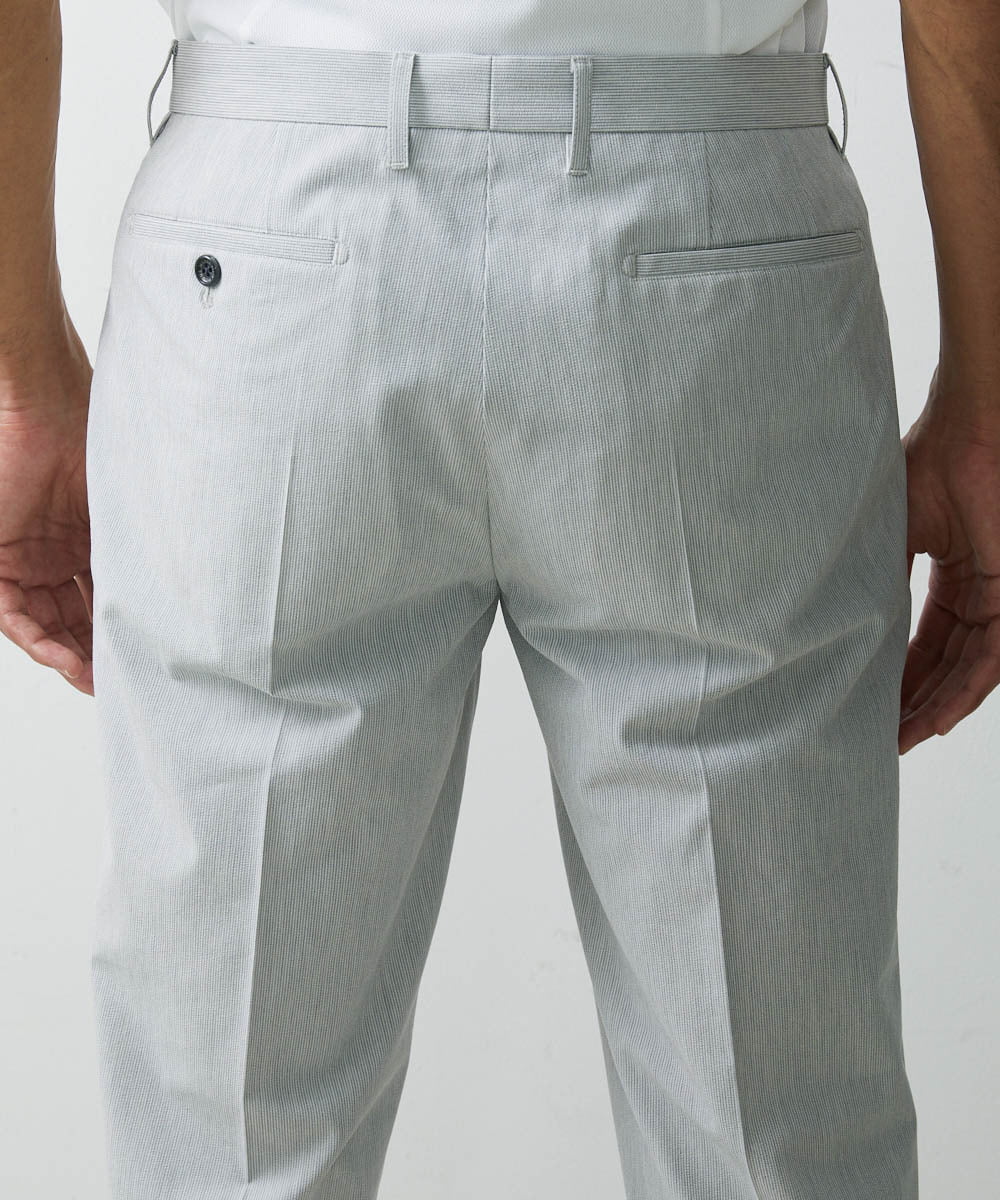 MNLHS39190 MICHEL KLEIN HOMME(ミッシェルクラン オム) ストライプストレッチパンツ ライトグレー(91)