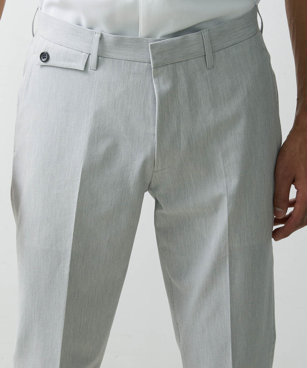 MNLHS39190 MICHEL KLEIN HOMME(ミッシェルクラン オム) ストライプストレッチパンツ ライトグレー(91)