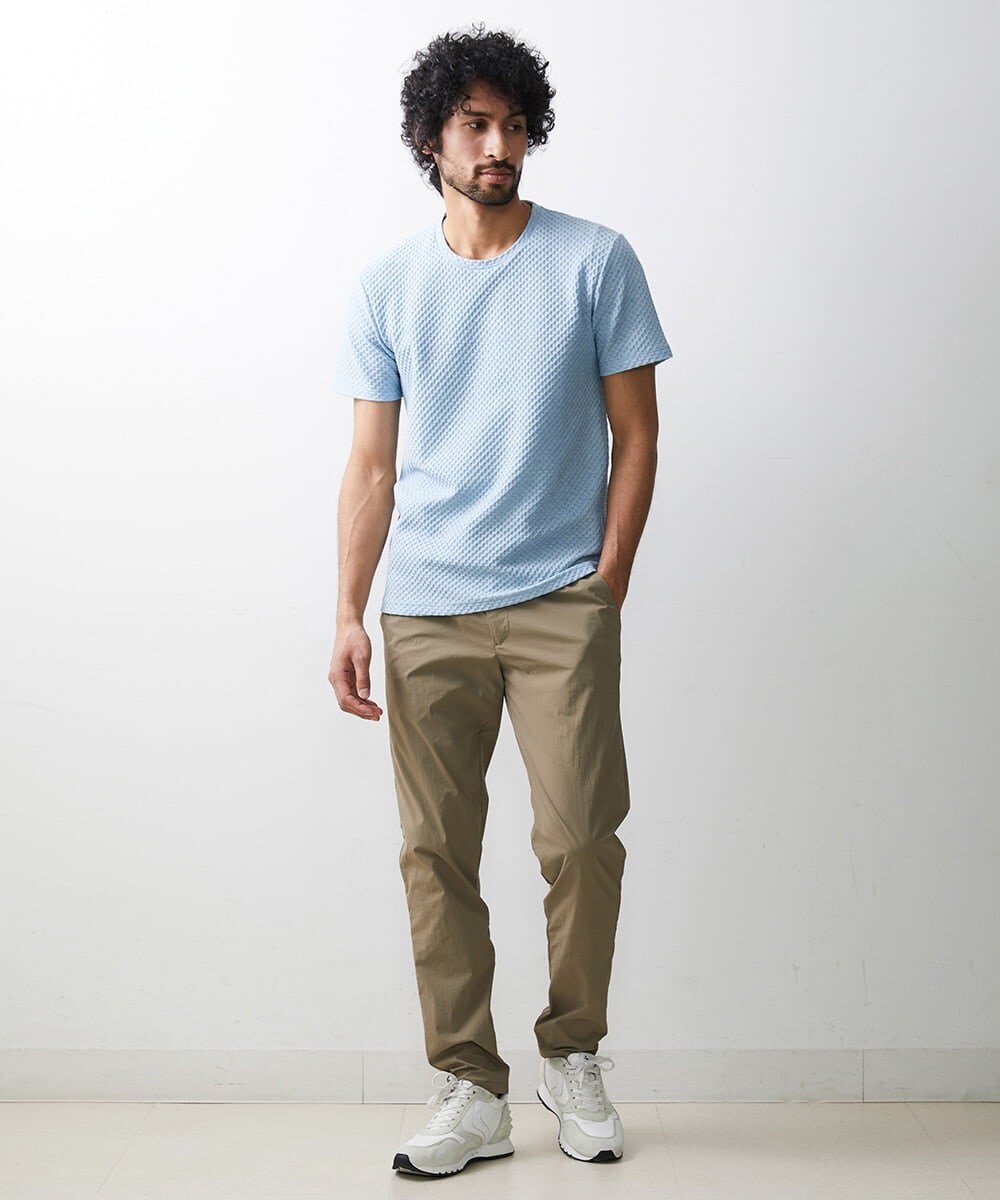 MNLHS41210 MICHEL KLEIN HOMME(ミッシェルクラン オム) ストレッチテーパードリラックスパンツ カーキ(36)