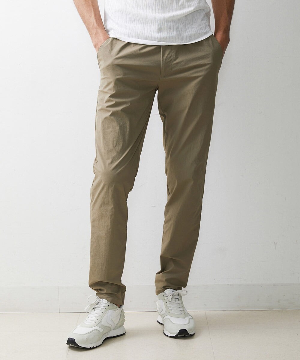 MNLHS41210 MICHEL KLEIN HOMME(ミッシェルクラン オム) ストレッチテーパードリラックスパンツ カーキ(36)