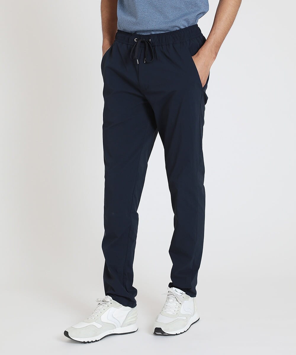 MNLHS41210 MICHEL KLEIN HOMME(ミッシェルクラン オム) ストレッチテーパードリラックスパンツ ネイビー(57)