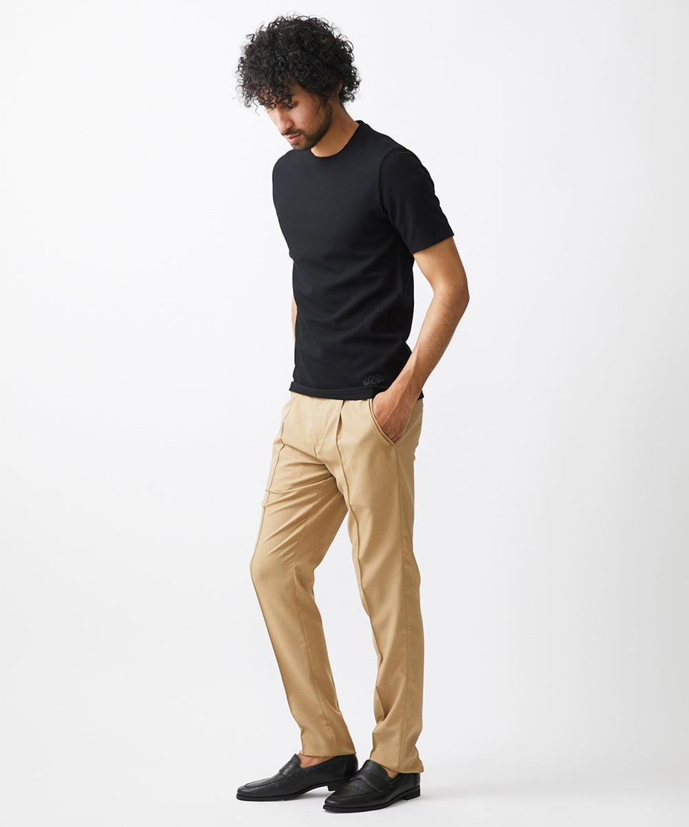 MNLHV63230 MICHEL KLEIN HOMME(ミッシェルクラン オム) イージースラックスパンツ ベージュ