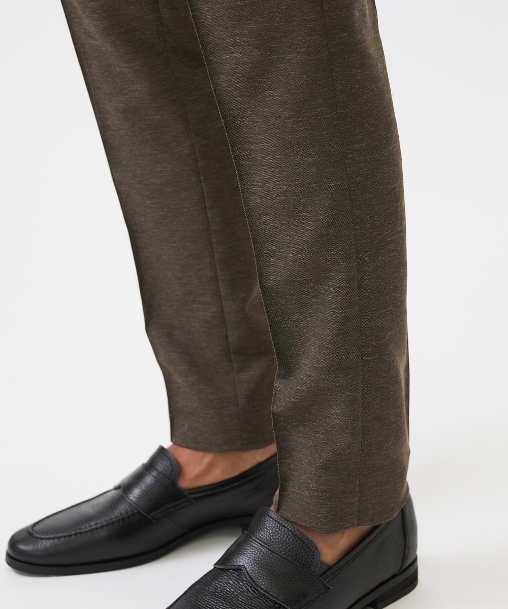 MNLJC07250 MICHEL KLEIN HOMME(ミッシェルクラン オム) カラミメッシュスラックスイージーパンツ　セットアップ ブラウン