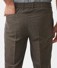 MNLJC07250 MICHEL KLEIN HOMME(ミッシェルクラン オム) カラミメッシュスラックスイージーパンツ　セットアップ ブラウン