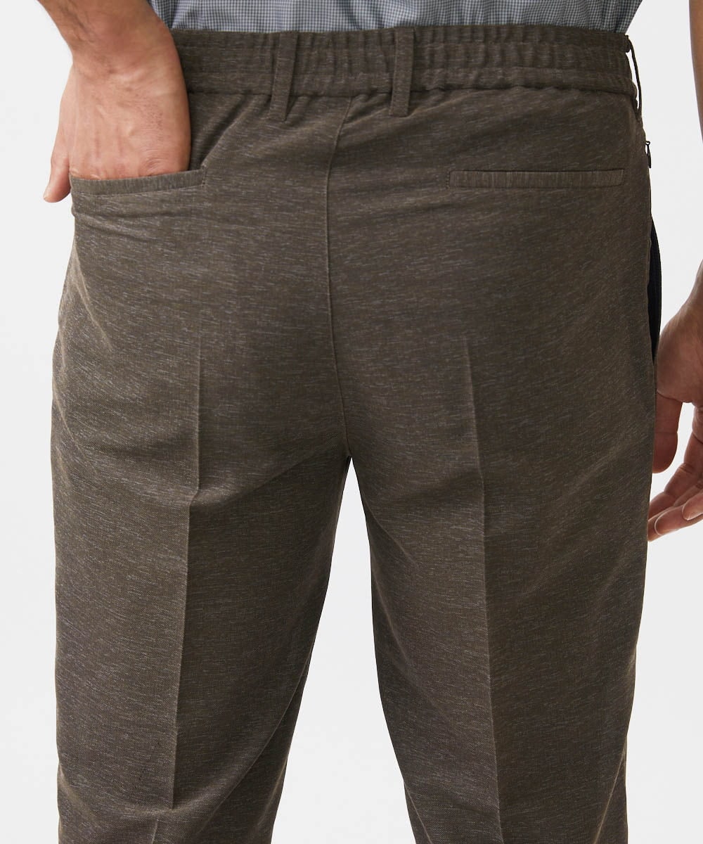 MNLJC07250 MICHEL KLEIN HOMME(ミッシェルクラン オム) カラミメッシュスラックスイージーパンツ　セットアップ ブラウン