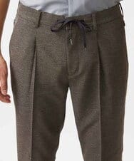 MNLJC07250 MICHEL KLEIN HOMME(ミッシェルクラン オム) カラミメッシュスラックスイージーパンツ　セットアップ ブラウン
