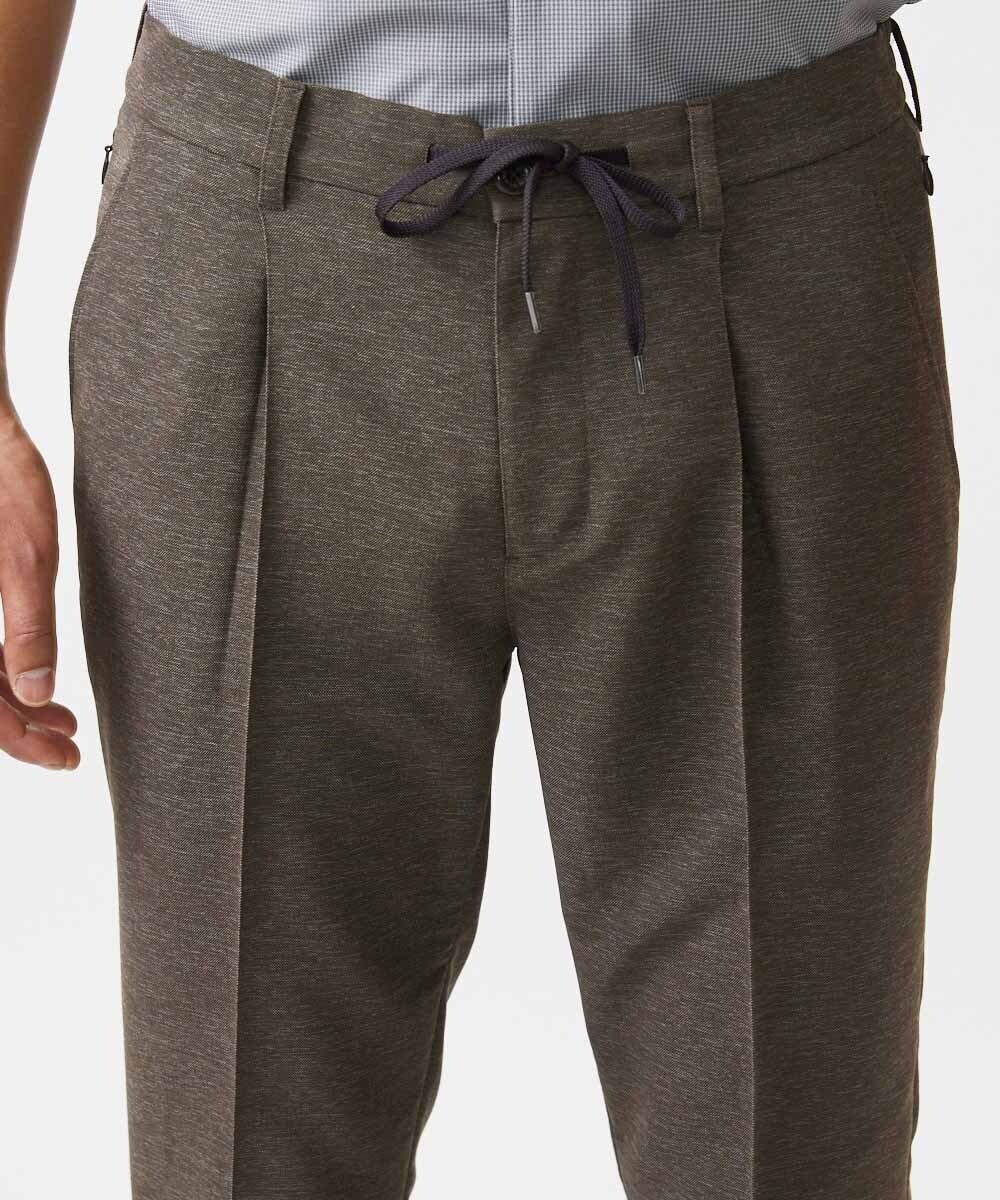 MNLJC07250 MICHEL KLEIN HOMME(ミッシェルクラン オム) カラミメッシュスラックスイージーパンツ　セットアップ ブラウン