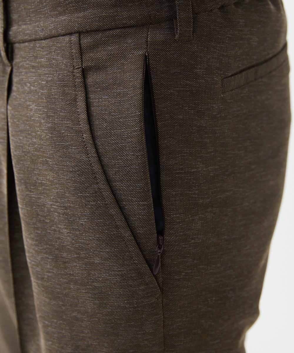 MNLJC07250 MICHEL KLEIN HOMME(ミッシェルクラン オム) カラミメッシュスラックスイージーパンツ　セットアップ ブラウン