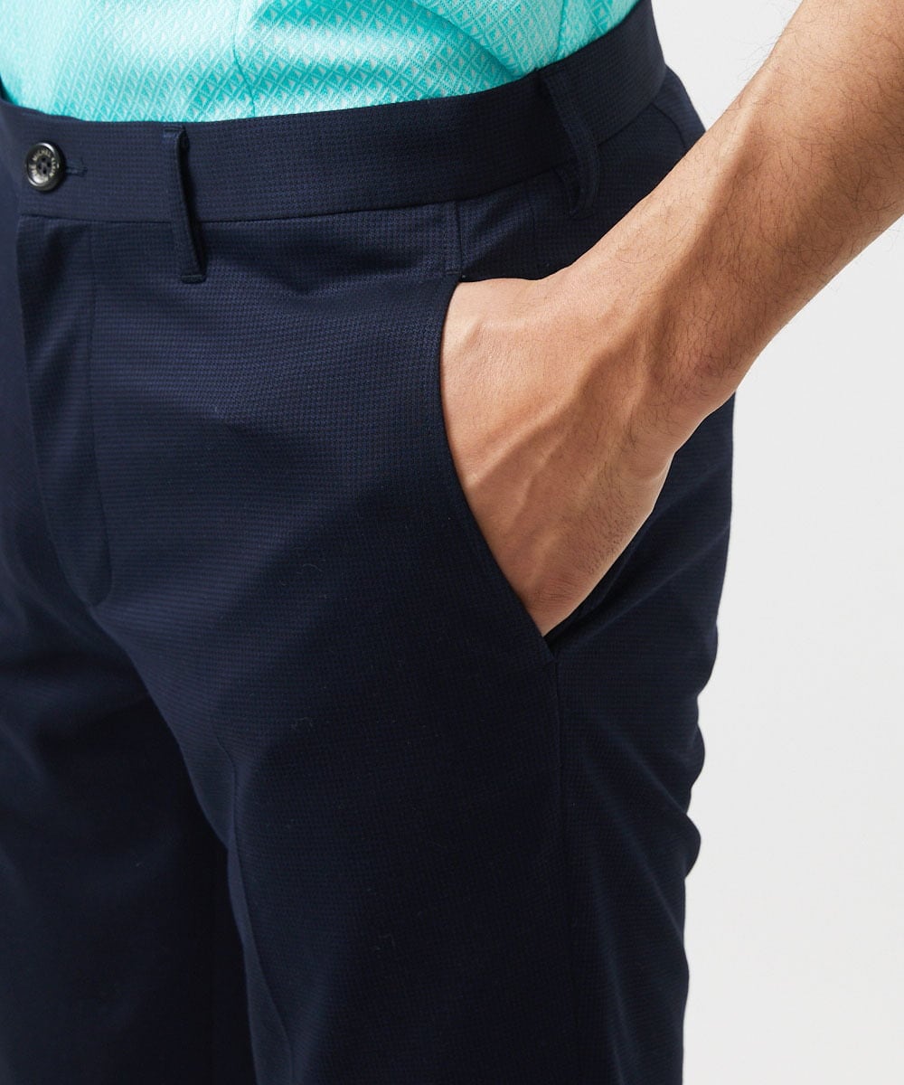 MNLJC08250 MICHEL KLEIN HOMME(ミッシェルクラン オム) メッシュストレッチスラックスパンツ ネイビー