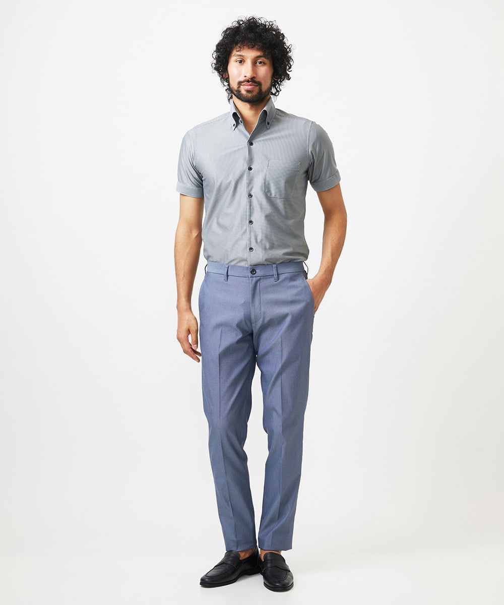 MNLJC09230 MICHEL KLEIN HOMME(ミッシェルクラン オム) クールマックススラックスパンツ ブルー