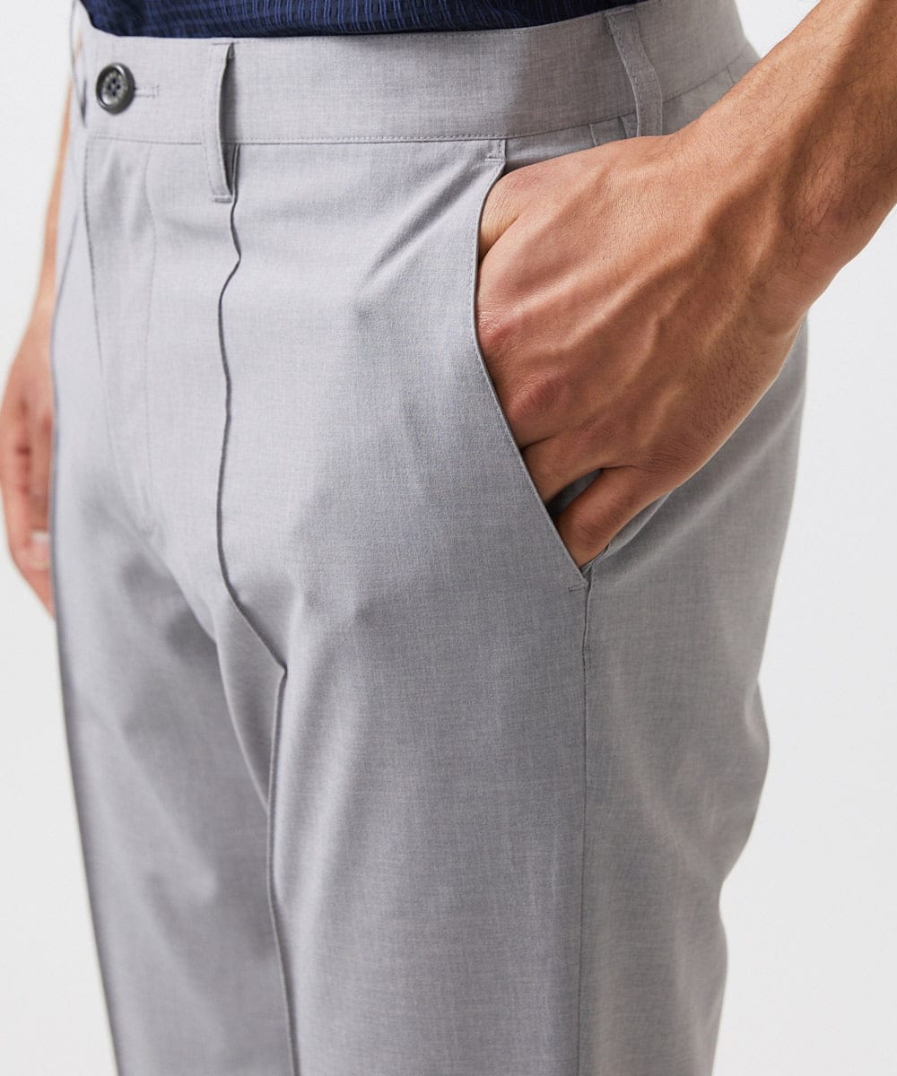 MNLJC14230 MICHEL KLEIN HOMME(ミッシェルクラン オム) イージーケアスラックスパンツ ライトグレー