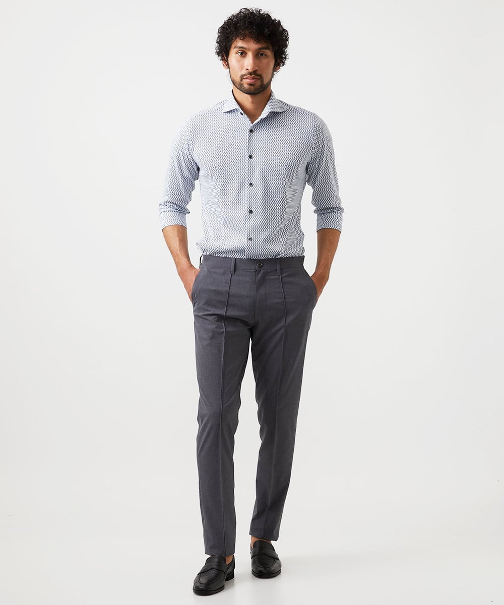MNLJC14230 MICHEL KLEIN HOMME(ミッシェルクラン オム) イージーケアスラックスパンツ ダークグレー