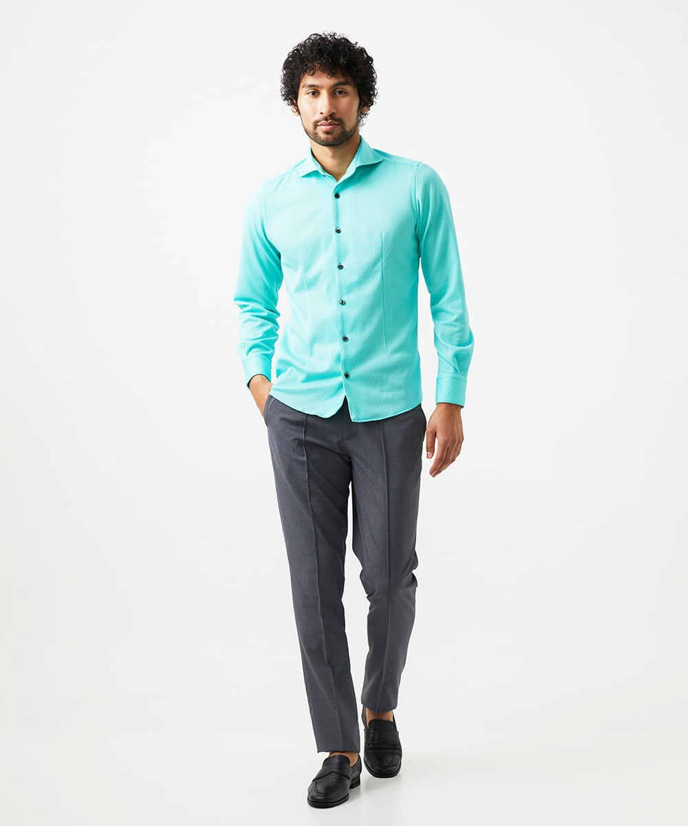 MNLJC14230 MICHEL KLEIN HOMME(ミッシェルクラン オム) イージーケアスラックスパンツ ダークグレー
