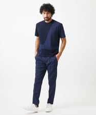 MNLJC63250 MICHEL KLEIN HOMME(ミッシェルクラン オム) ワンタックイージーパンツ ネイビー