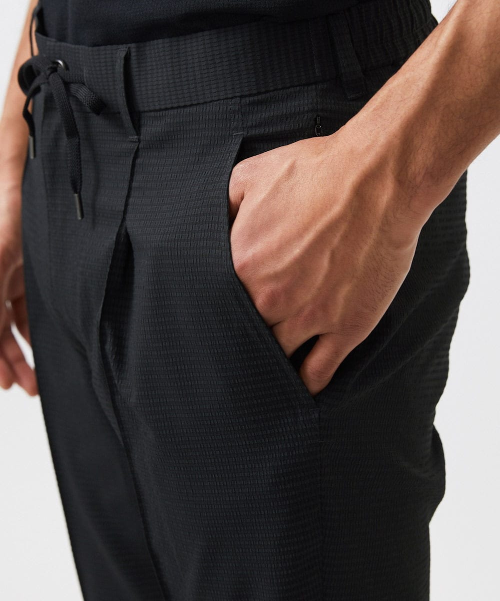 MNLJC63250 MICHEL KLEIN HOMME(ミッシェルクラン オム) ワンタックイージーパンツ ブラック