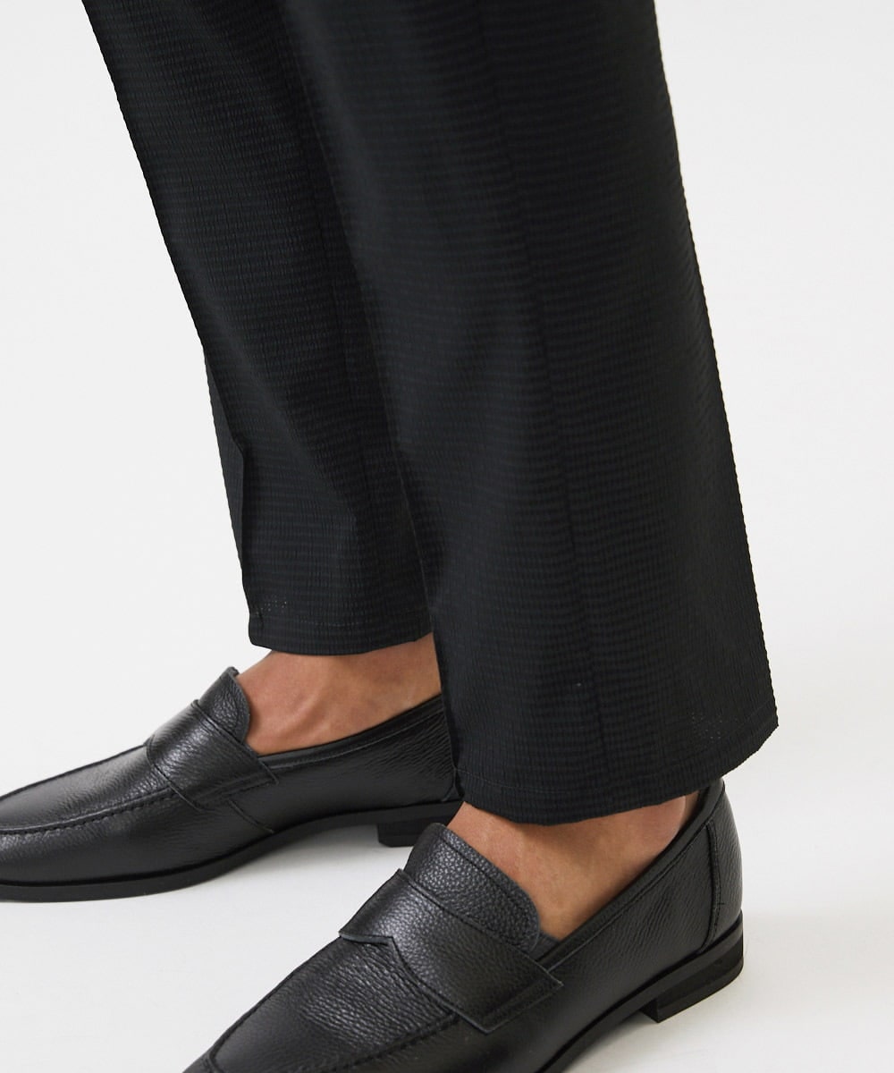 MNLJC63250 MICHEL KLEIN HOMME(ミッシェルクラン オム) ワンタックイージーパンツ ブラック