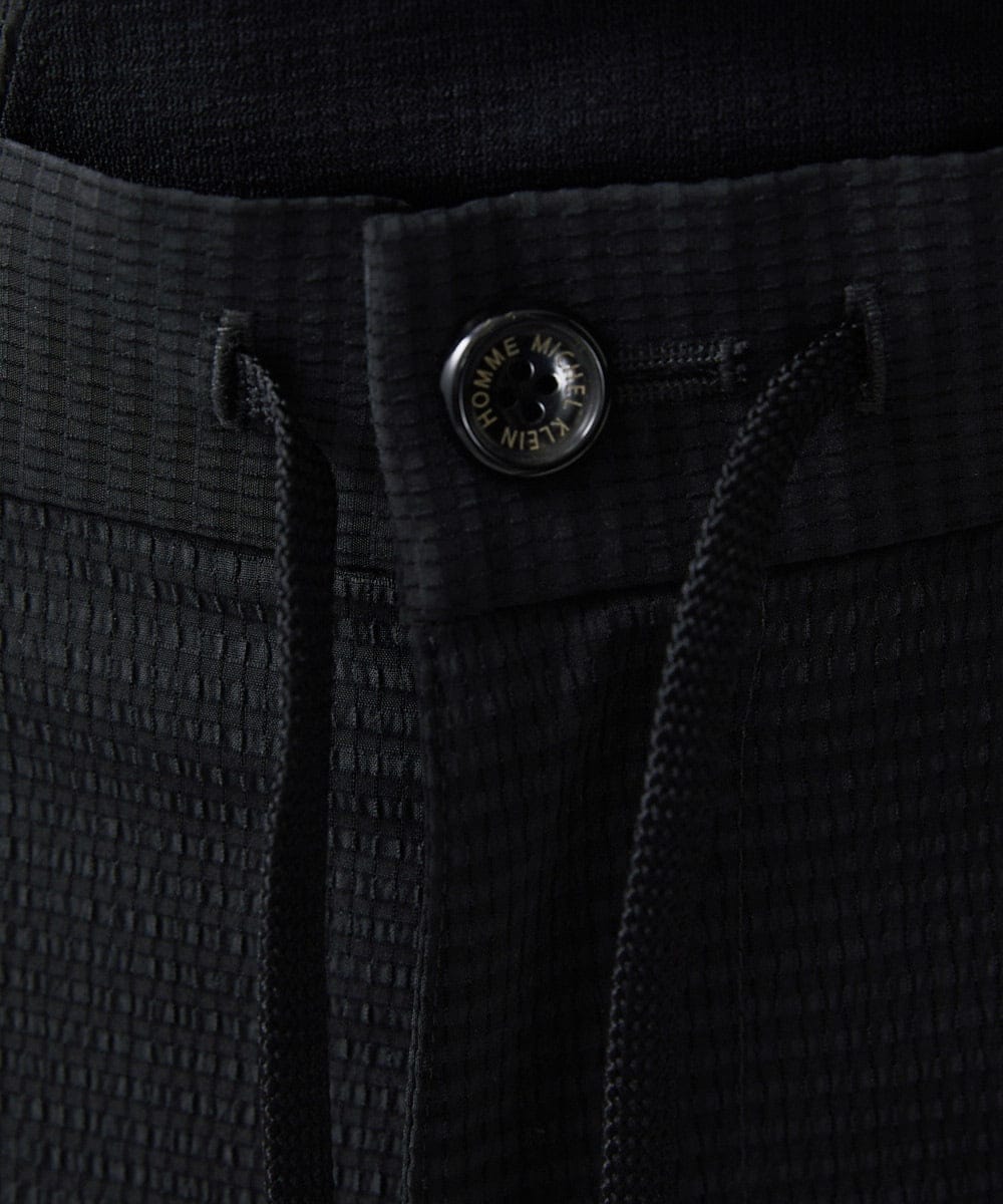 MNLJC63250 MICHEL KLEIN HOMME(ミッシェルクラン オム) ワンタックイージーパンツ ブラック