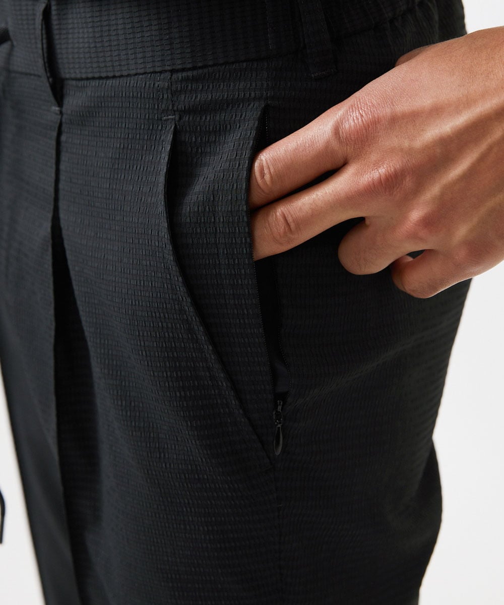 MNLJC63250 MICHEL KLEIN HOMME(ミッシェルクラン オム) ワンタックイージーパンツ ブラック