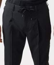 MNLJC63250 MICHEL KLEIN HOMME(ミッシェルクラン オム) ワンタックイージーパンツ ブラック