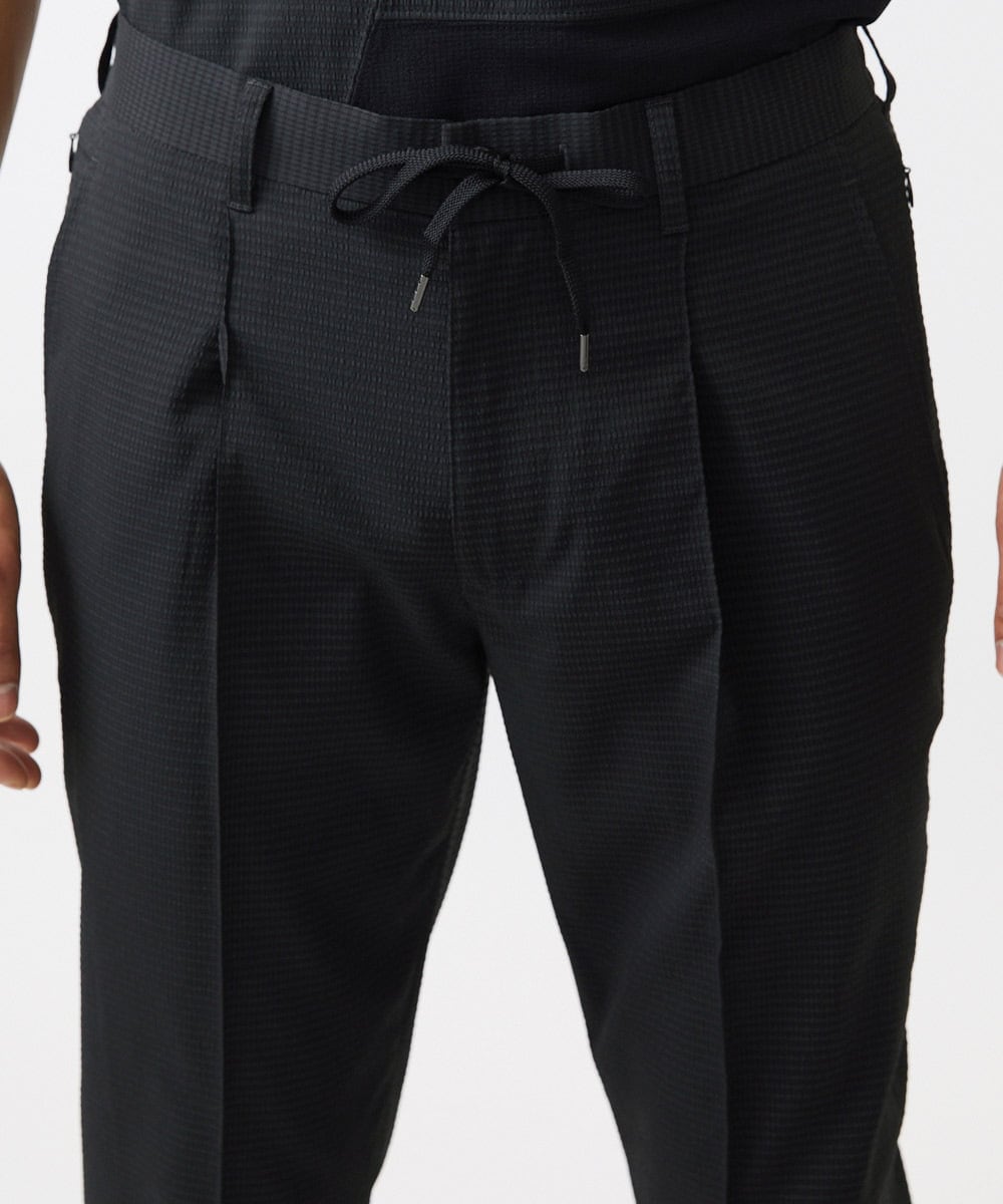 MNLJC63250 MICHEL KLEIN HOMME(ミッシェルクラン オム) ワンタックイージーパンツ ブラック