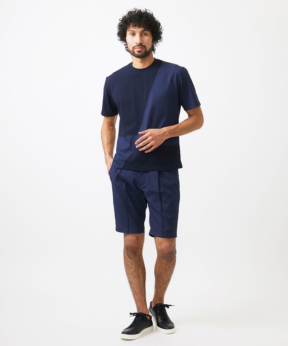 MNLJC65230 MICHEL KLEIN HOMME(ミッシェルクラン オム) ショート丈パンツ ネイビー