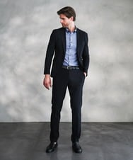 MNLJF01230 MICHEL KLEIN HOMME(ミッシェルクラン オム) 【セットアップ】トリコットメッシュスラックスジャケット ネイビー