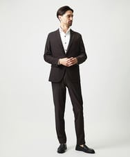 MNLJF01230 MICHEL KLEIN HOMME(ミッシェルクラン オム) 【セットアップ】トリコットメッシュスラックスジャケット ブラウン
