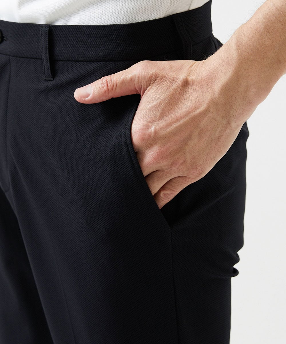 MNLJF01230 MICHEL KLEIN HOMME(ミッシェルクラン オム) 【セットアップ】トリコットメッシュスラックスジャケット ブラック