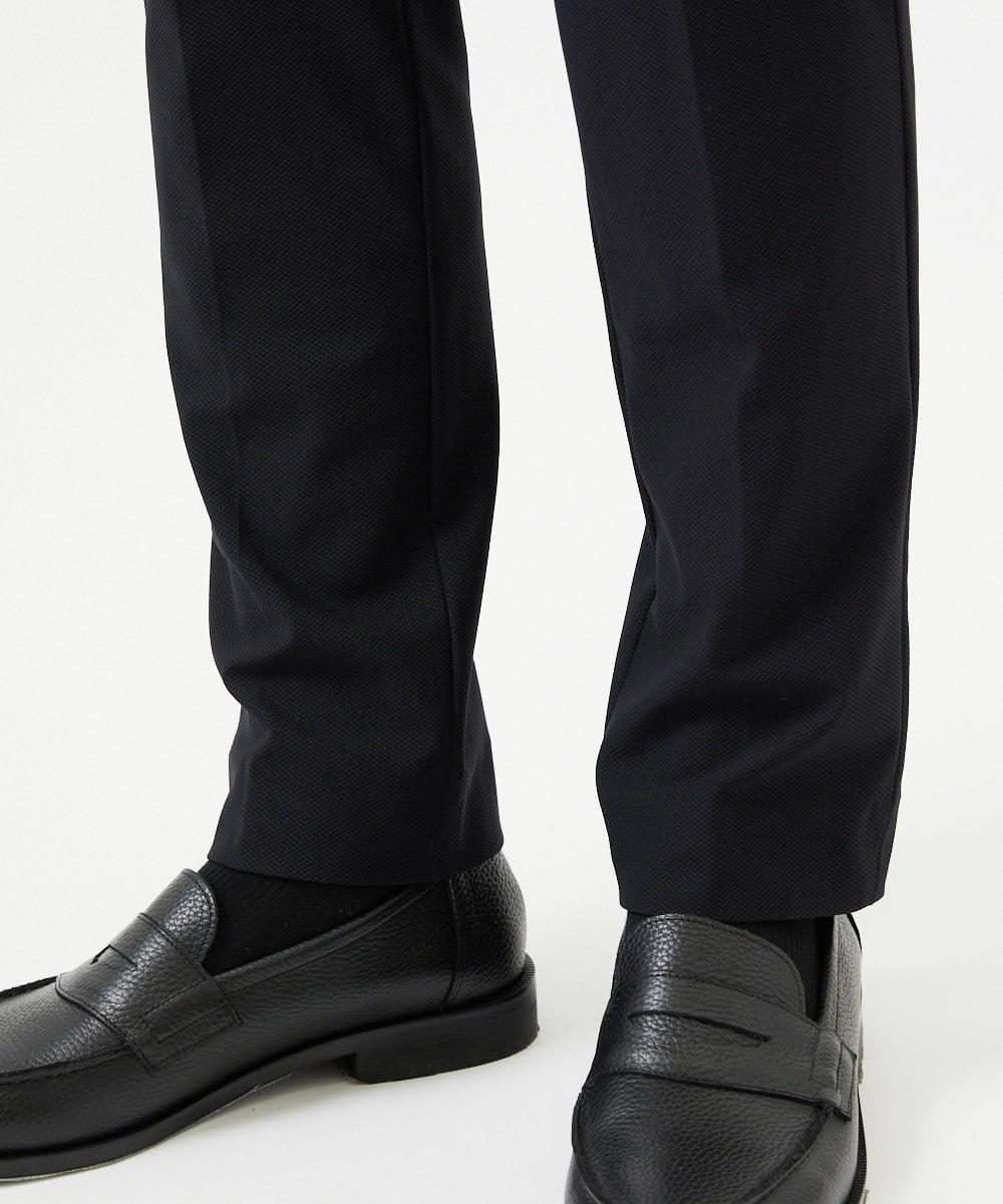 MNLJF01230 MICHEL KLEIN HOMME(ミッシェルクラン オム) 【セットアップ】トリコットメッシュスラックスジャケット ブラック