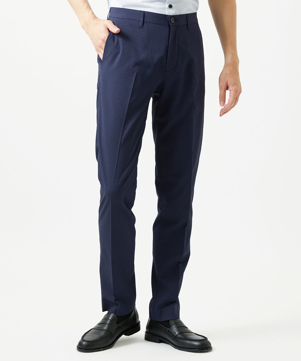 MNLJF09200 MICHEL KLEIN HOMME(ミッシェルクラン オム) 【セットアップ】サッカースラックスパンツ ネイビー