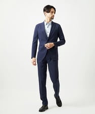 MNLJF09200 MICHEL KLEIN HOMME(ミッシェルクラン オム) 【セットアップ】サッカースラックスパンツ ネイビー