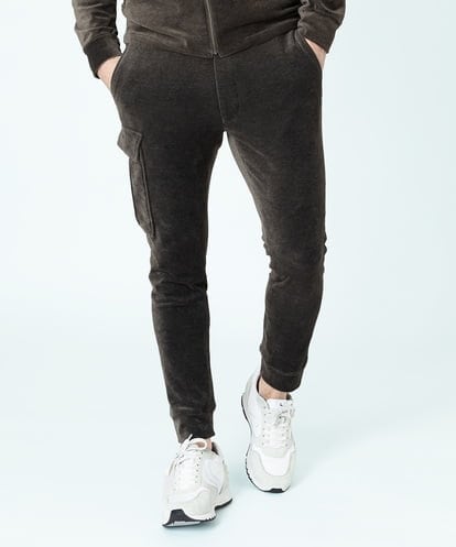 MNLJS07210 MICHEL KLEIN HOMME ベロアカーゴパンツ