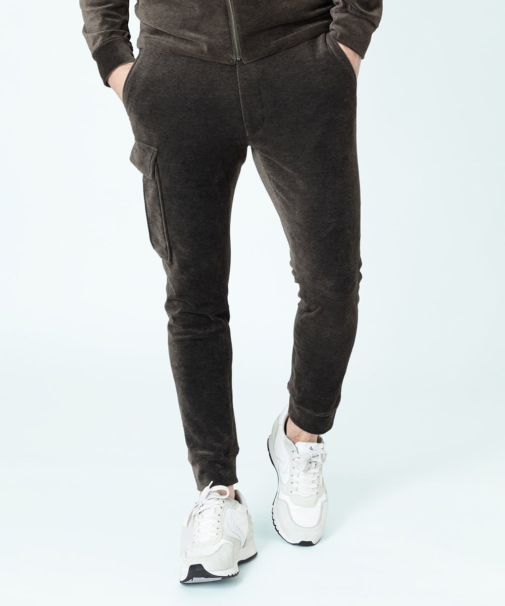 MNLJS07210 MICHEL KLEIN HOMME(ミッシェルクラン オム) ベロアカーゴパンツ ベージュ(84)