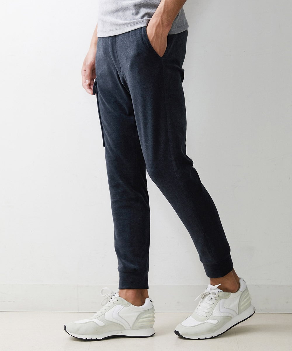 MNLJS07210 MICHEL KLEIN HOMME(ミッシェルクラン オム) ベロアカーゴパンツ ダークグレー(93)