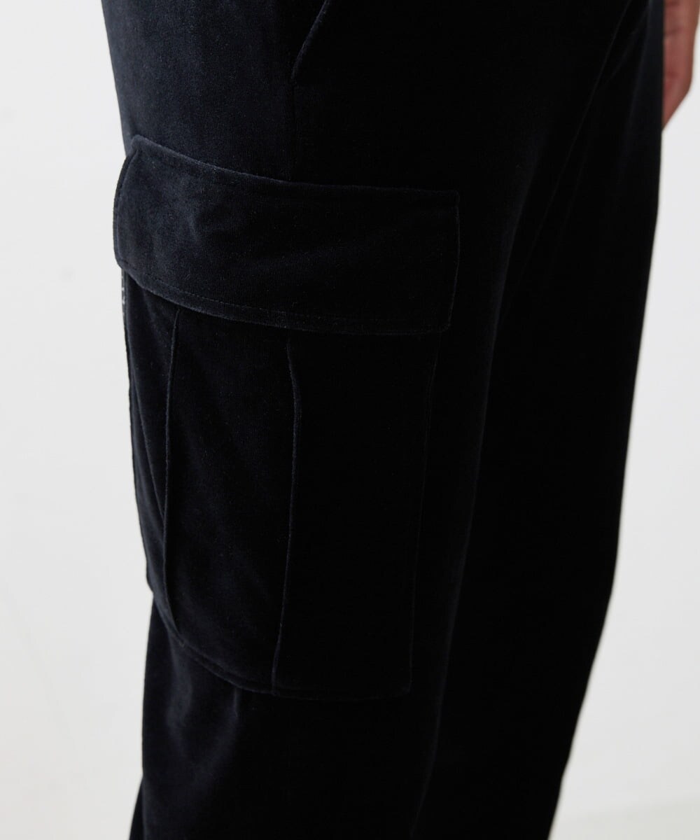 MNLJS07210 MICHEL KLEIN HOMME(ミッシェルクラン オム) ベロアカーゴパンツ ブラック(94)