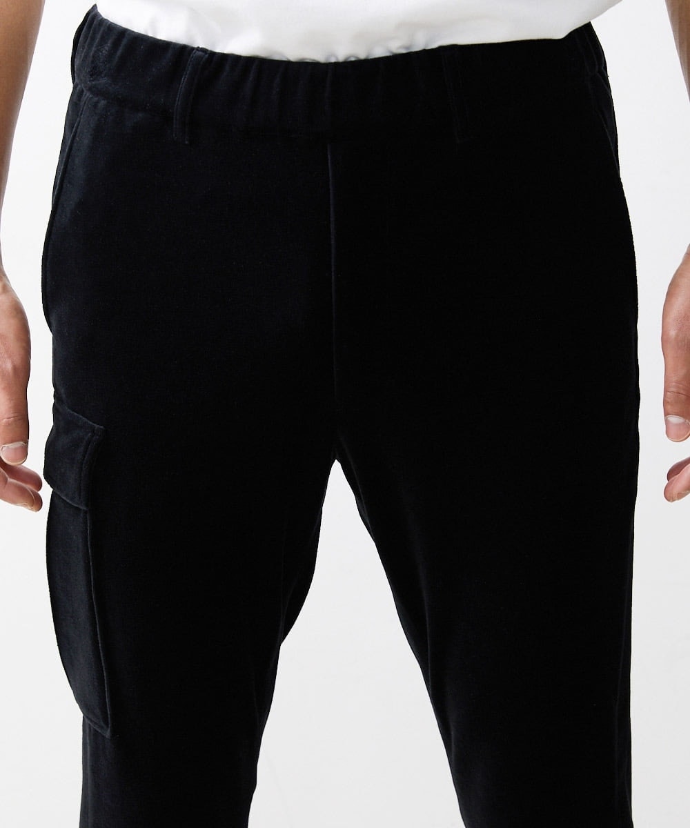 MNLJS07210 MICHEL KLEIN HOMME(ミッシェルクラン オム) ベロアカーゴパンツ ブラック(94)