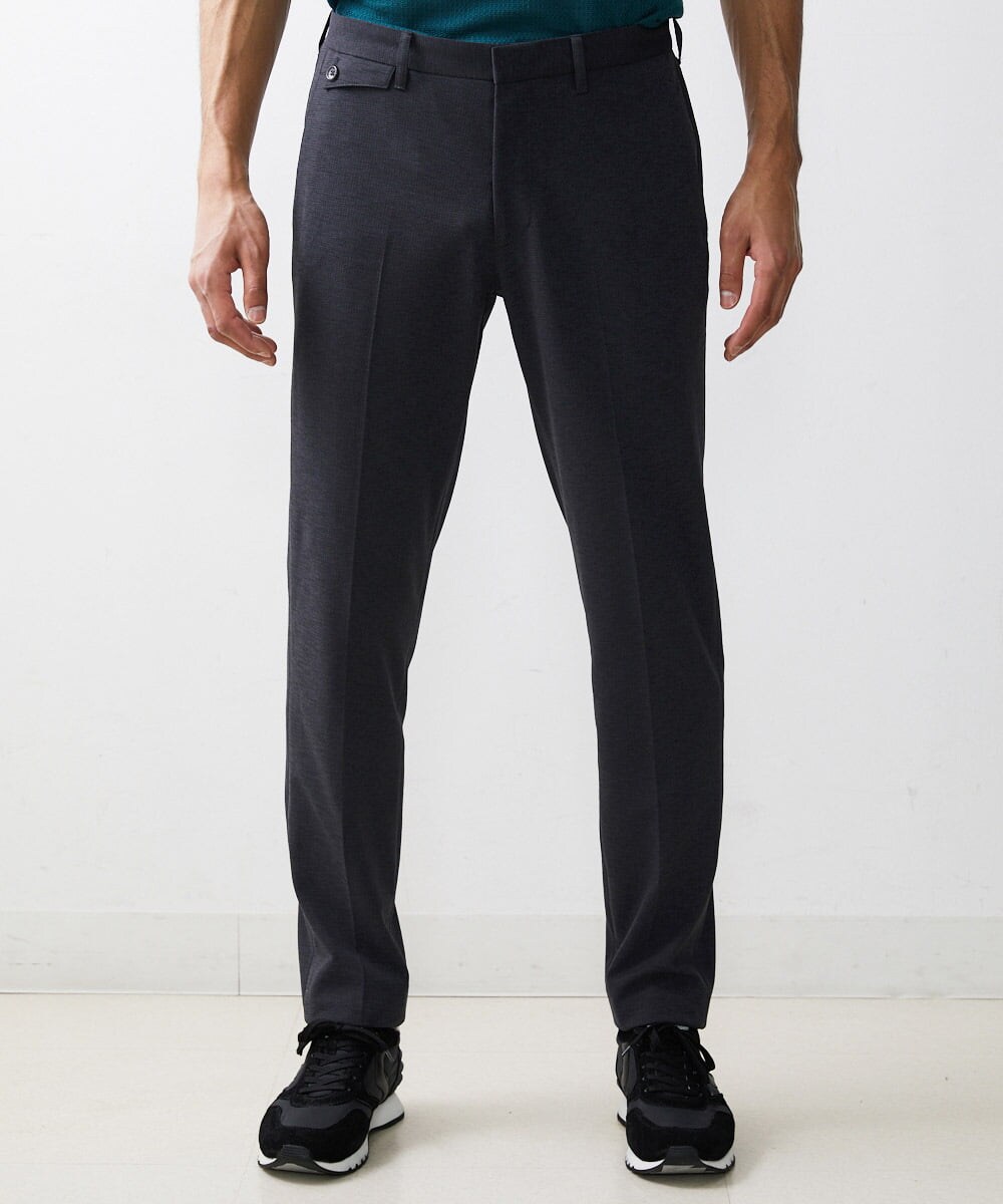 MNLJS14190 MICHEL KLEIN HOMME(ミッシェルクラン オム) 【2023年秋モデル】メッシュストレッチスラックスパンツ ダークグレー(93)