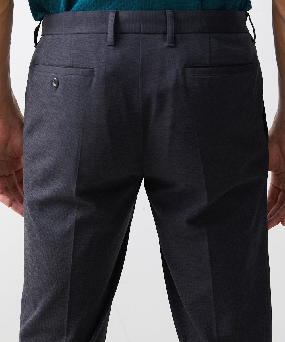 MNLJS14190 MICHEL KLEIN HOMME(ミッシェルクラン オム) 【2023年秋モデル】メッシュストレッチスラックスパンツ ダークグレー(93)