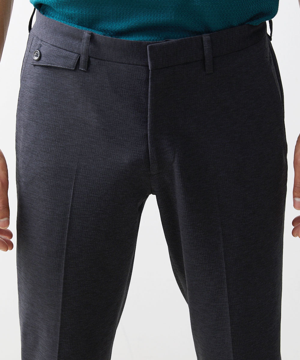 MNLJS14190 MICHEL KLEIN HOMME(ミッシェルクラン オム) 【2023年秋モデル】メッシュストレッチスラックスパンツ ダークグレー(93)