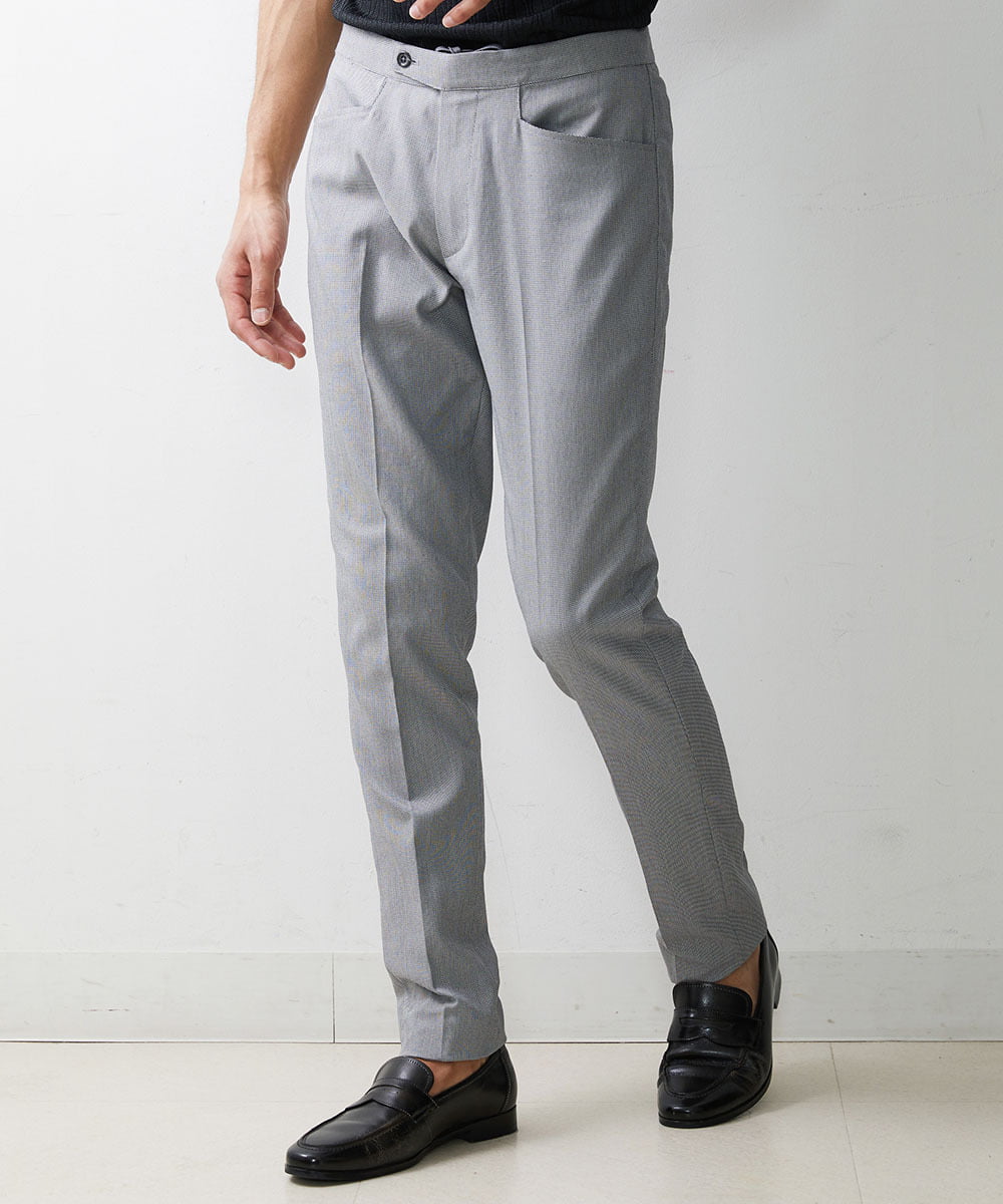 MNLJS38250 MICHEL KLEIN HOMME(ミッシェルクラン オム) スリムテーパードスラックスパンツ グレー(92)