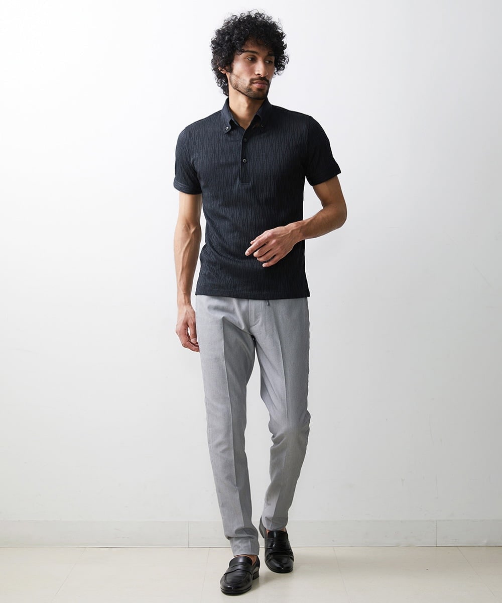 MNLJS38250 MICHEL KLEIN HOMME(ミッシェルクラン オム) スリムテーパードスラックスパンツ グレー(92)