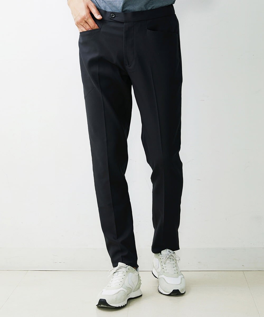 MNLJS38250 MICHEL KLEIN HOMME(ミッシェルクラン オム) スリムテーパードスラックスパンツ ブラック(94)